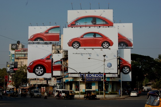 VW Beetle hoarding